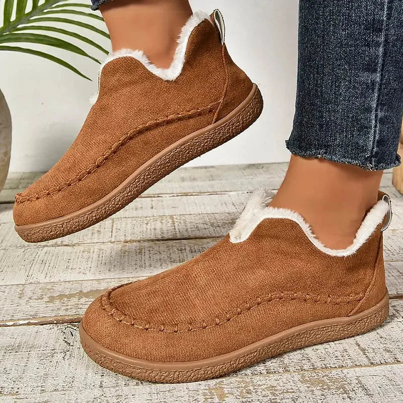 Cara | Fluffy Lined Suede Ankle Boots
