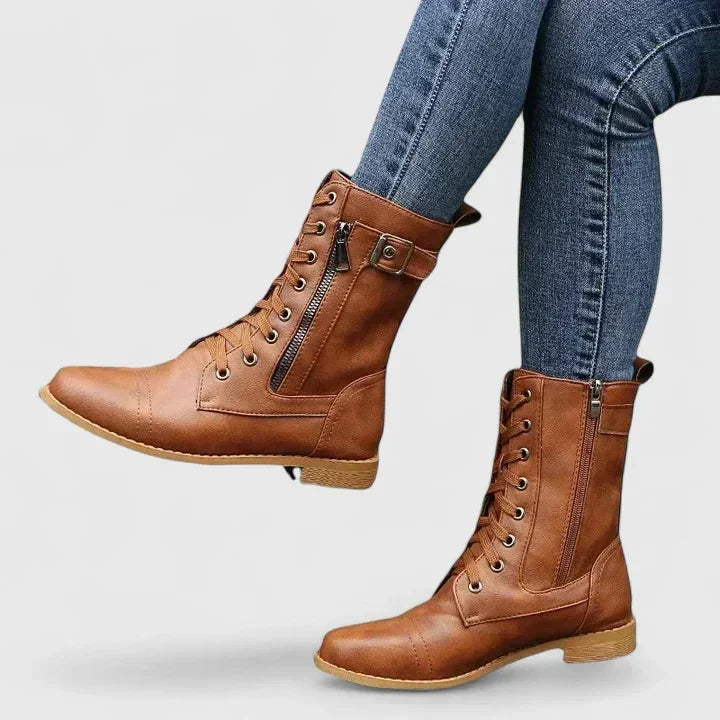 Mira | Sturdy Lace-Up Ankle Boots