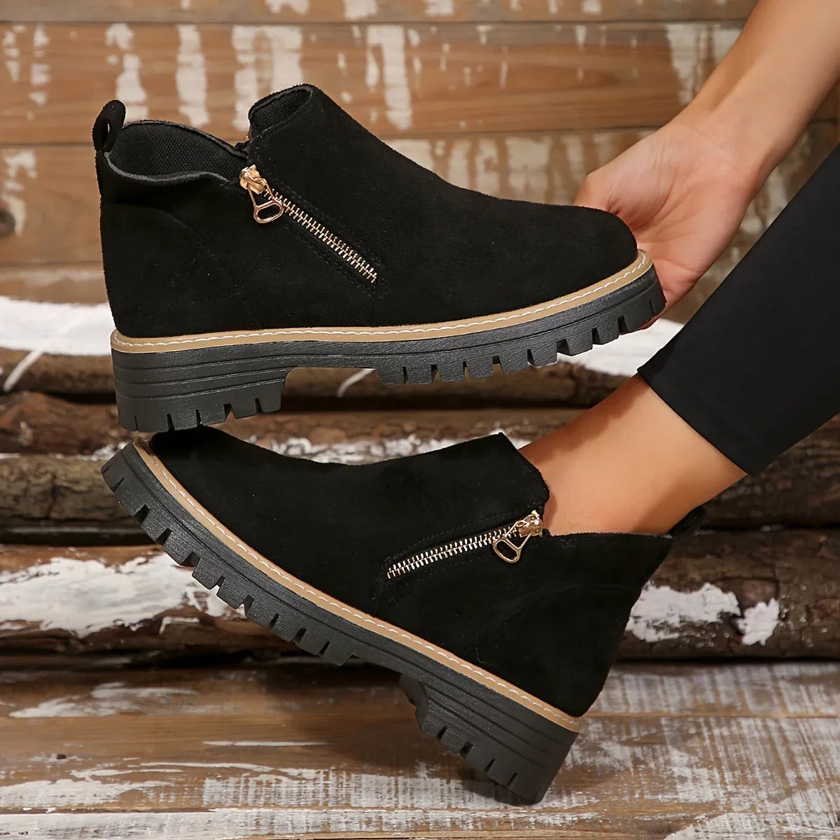 Willa | Chic Leopard Suede Ankle Boots