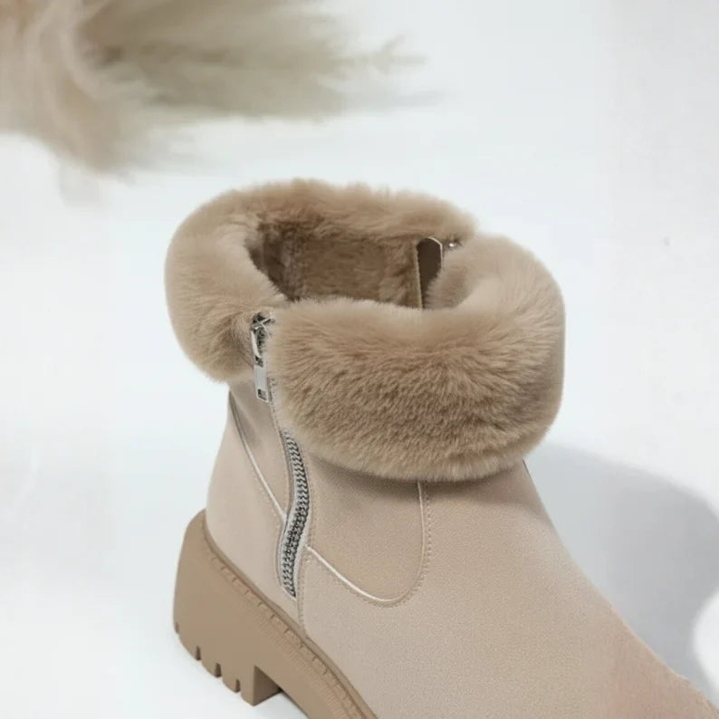 Vera | Cosy Faux Fur Trim Ankle Boots