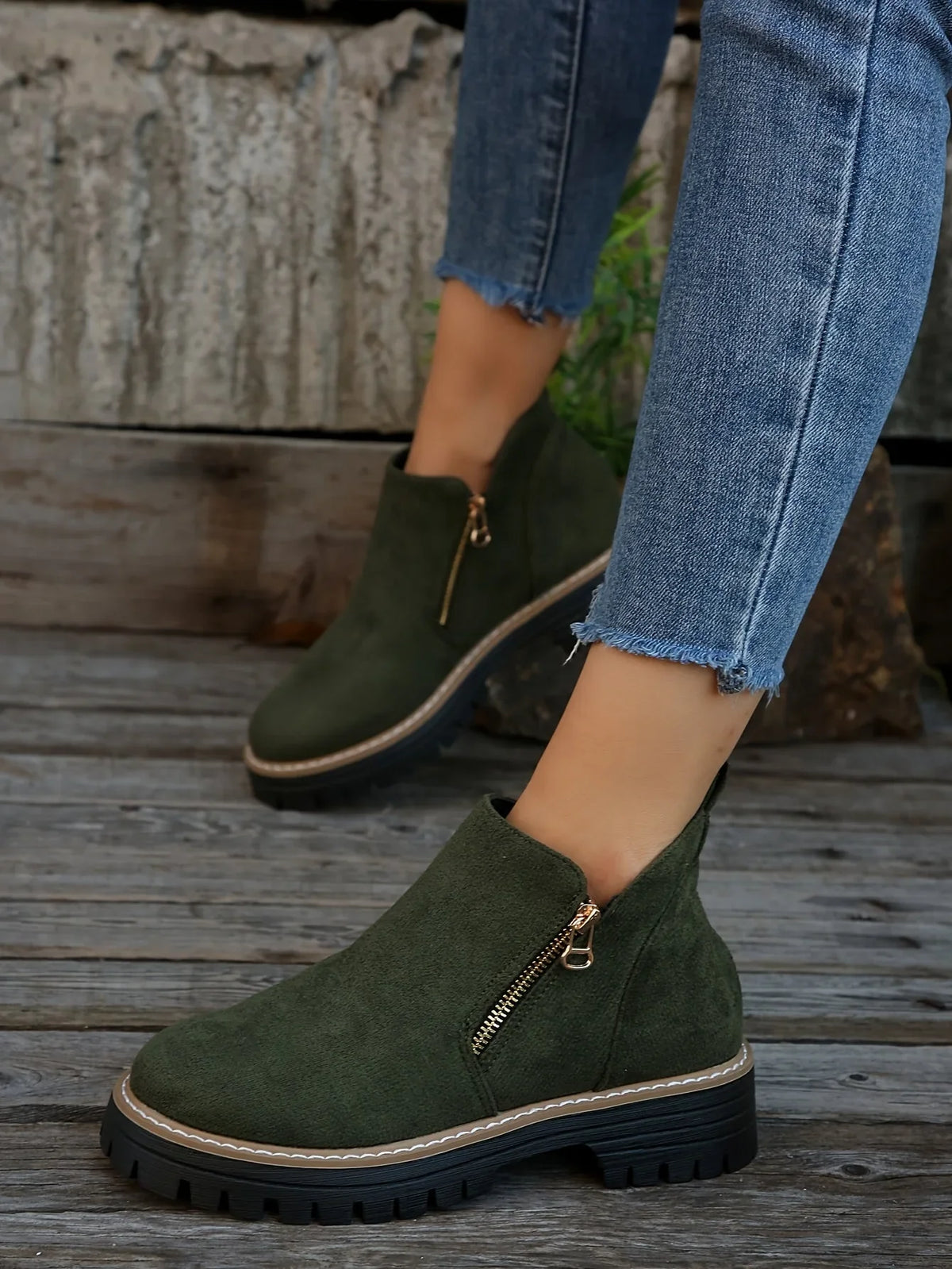 Willa | Chic Leopard Suede Ankle Boots