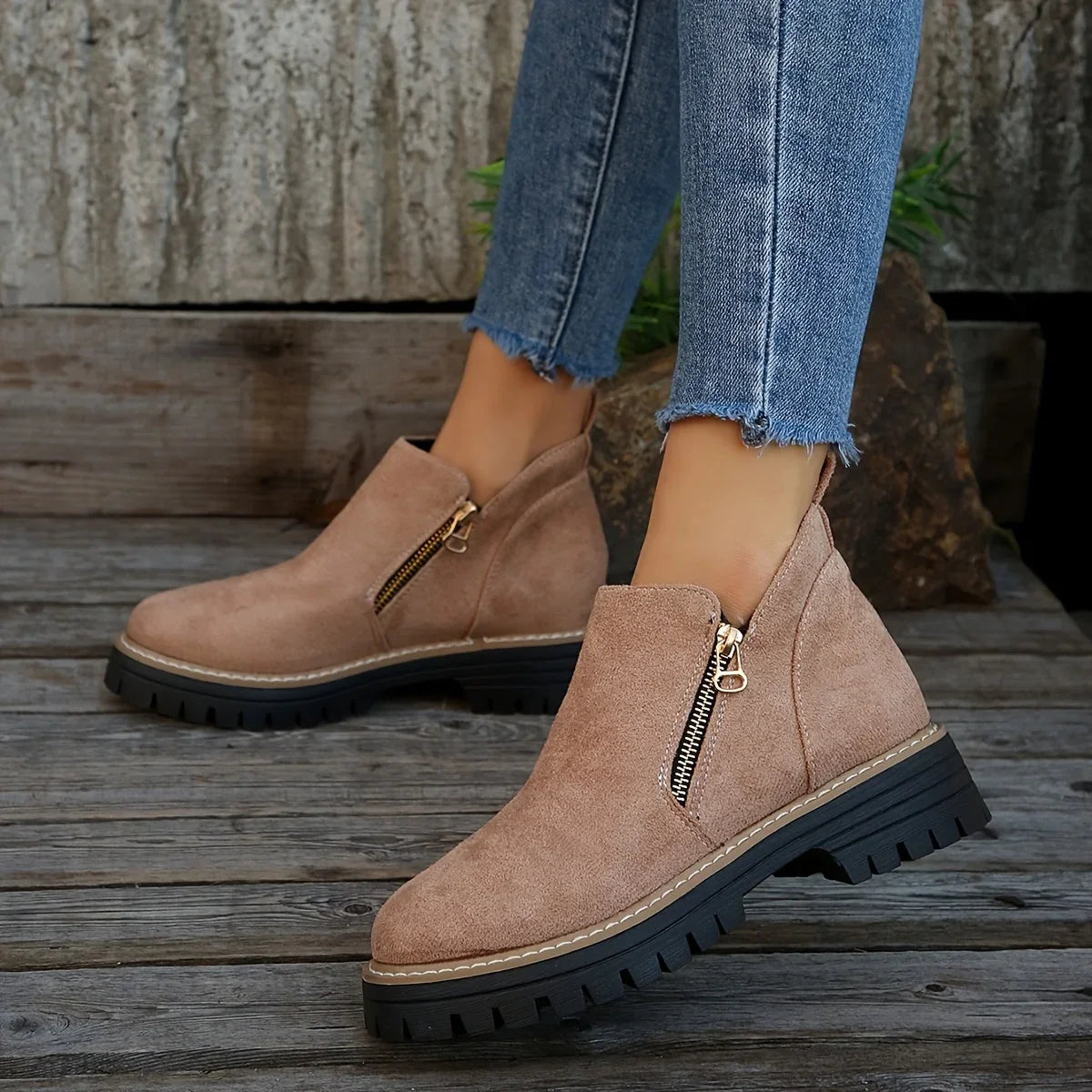Willa | Chic Leopard Suede Ankle Boots