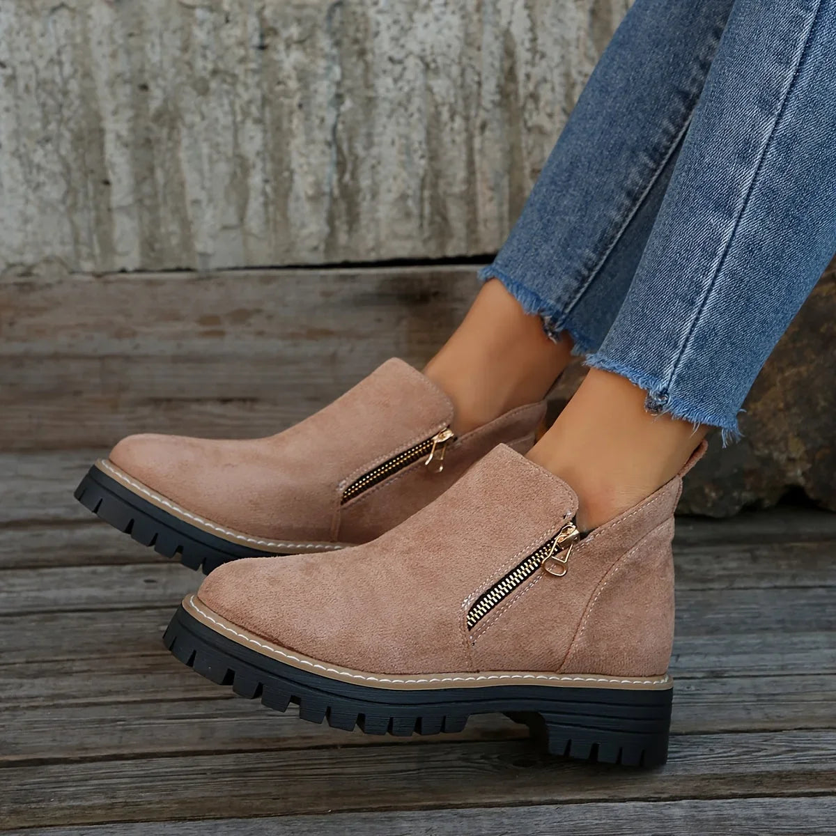 Willa | Chic Leopard Suede Ankle Boots