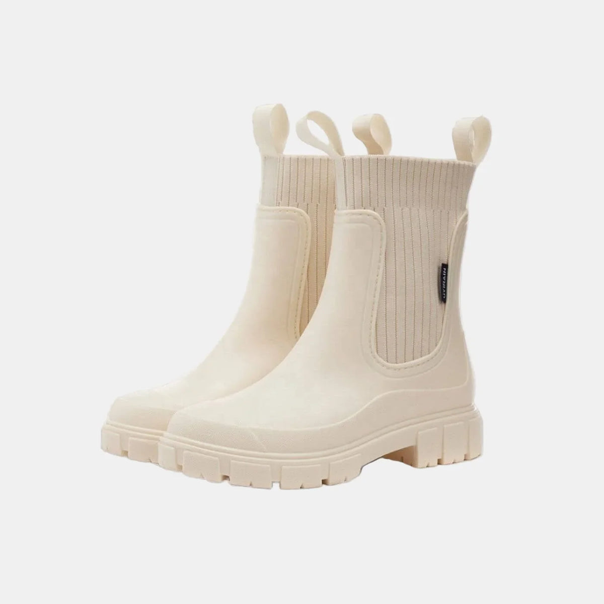 Faye | Cosy Ribbed Cuff Ankle Boots
