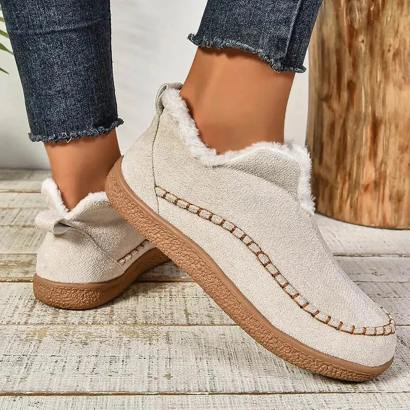 Cara | Fluffy Lined Suede Ankle Boots