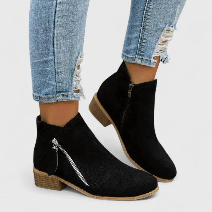 Lyra | Vintage Block Heel Ankle Boots