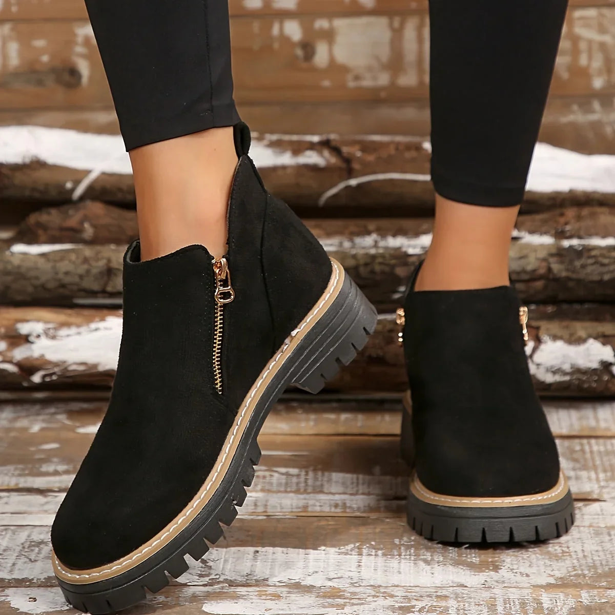 Willa | Chic Leopard Suede Ankle Boots