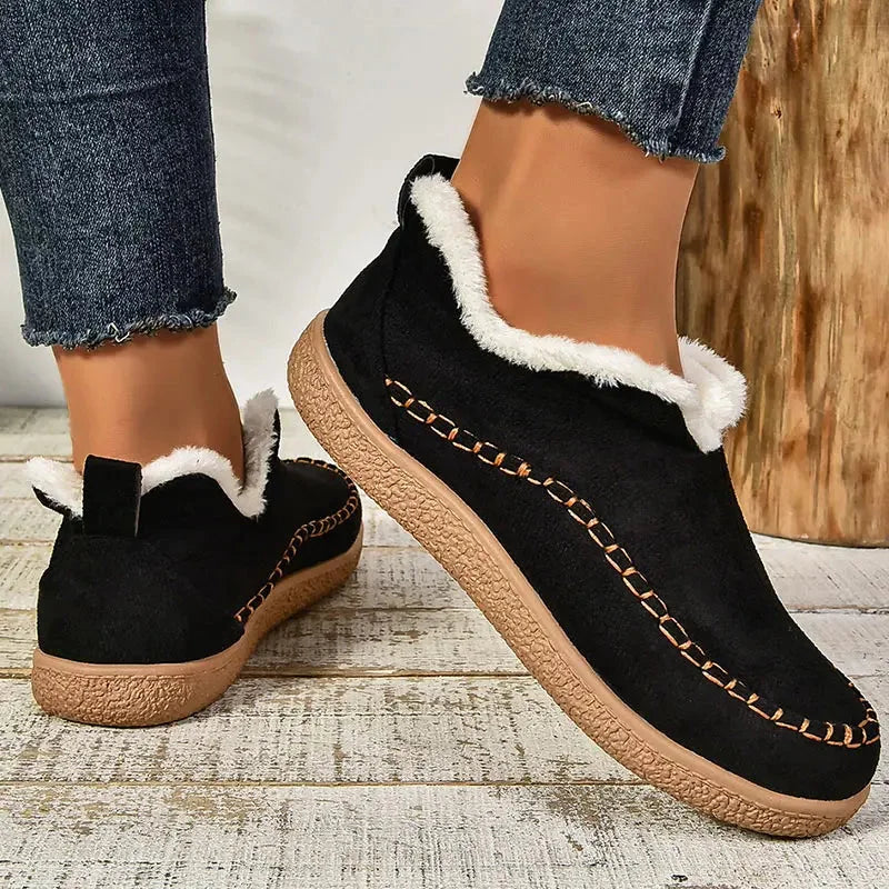 Cara | Fluffy Lined Suede Ankle Boots