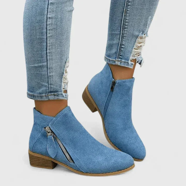 Lyra | Vintage Block Heel Ankle Boots