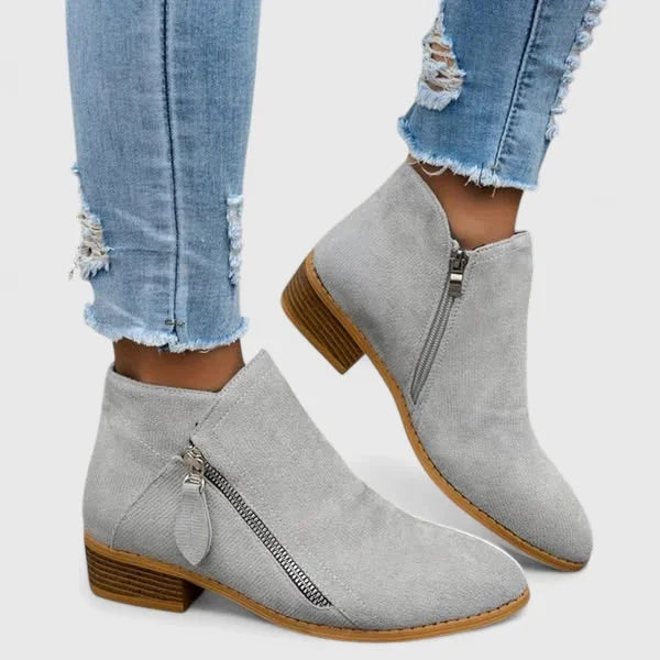Lyra | Vintage Block Heel Ankle Boots