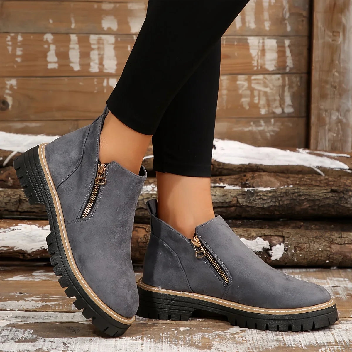Willa | Chic Leopard Suede Ankle Boots