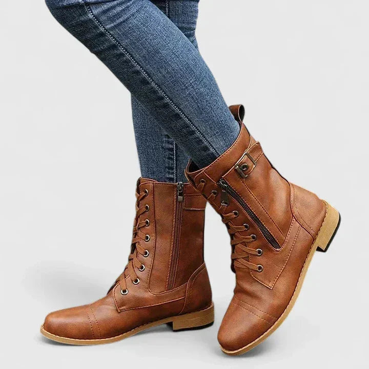 Mira | Sturdy Lace-Up Ankle Boots