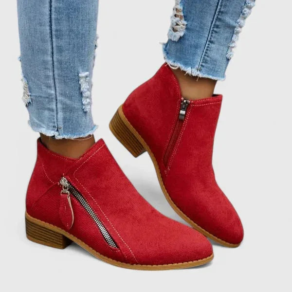 Lyra | Vintage Block Heel Ankle Boots