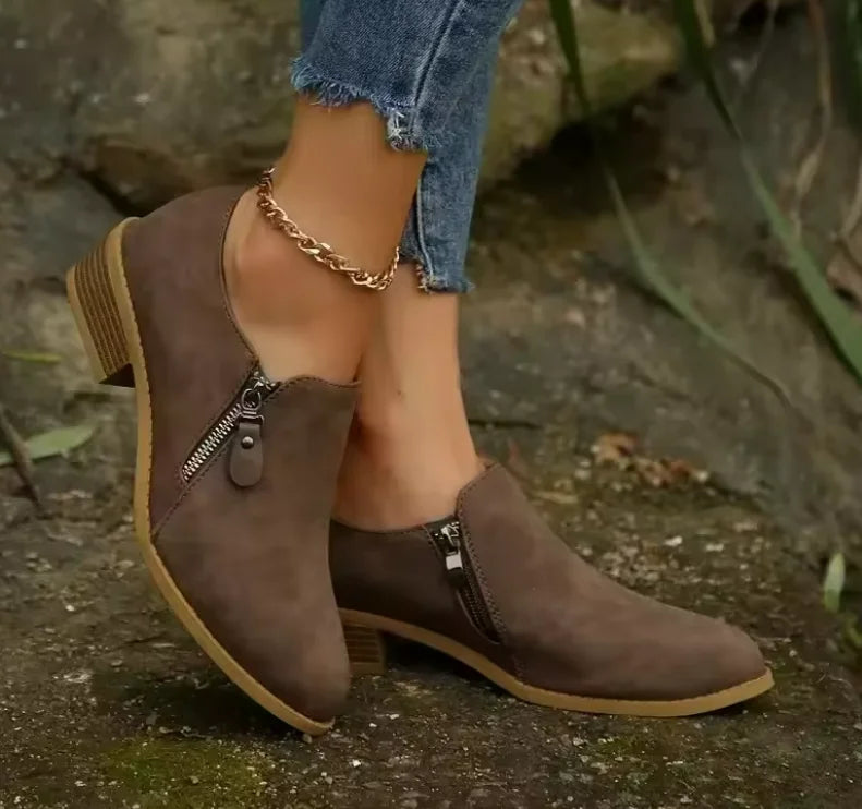 Leona | Orthopedic Zip-Up Ankle Boots