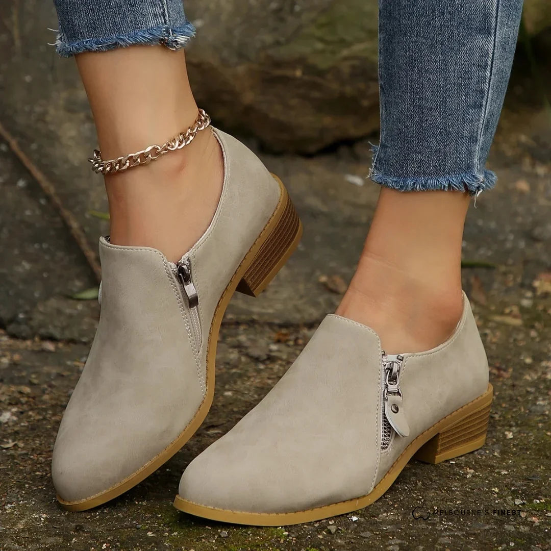 Leona | Orthopedic Zip-Up Ankle Boots
