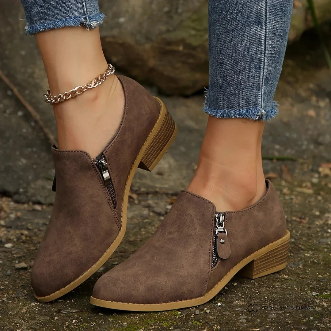 Leona | Orthopedic Zip-Up Ankle Boots
