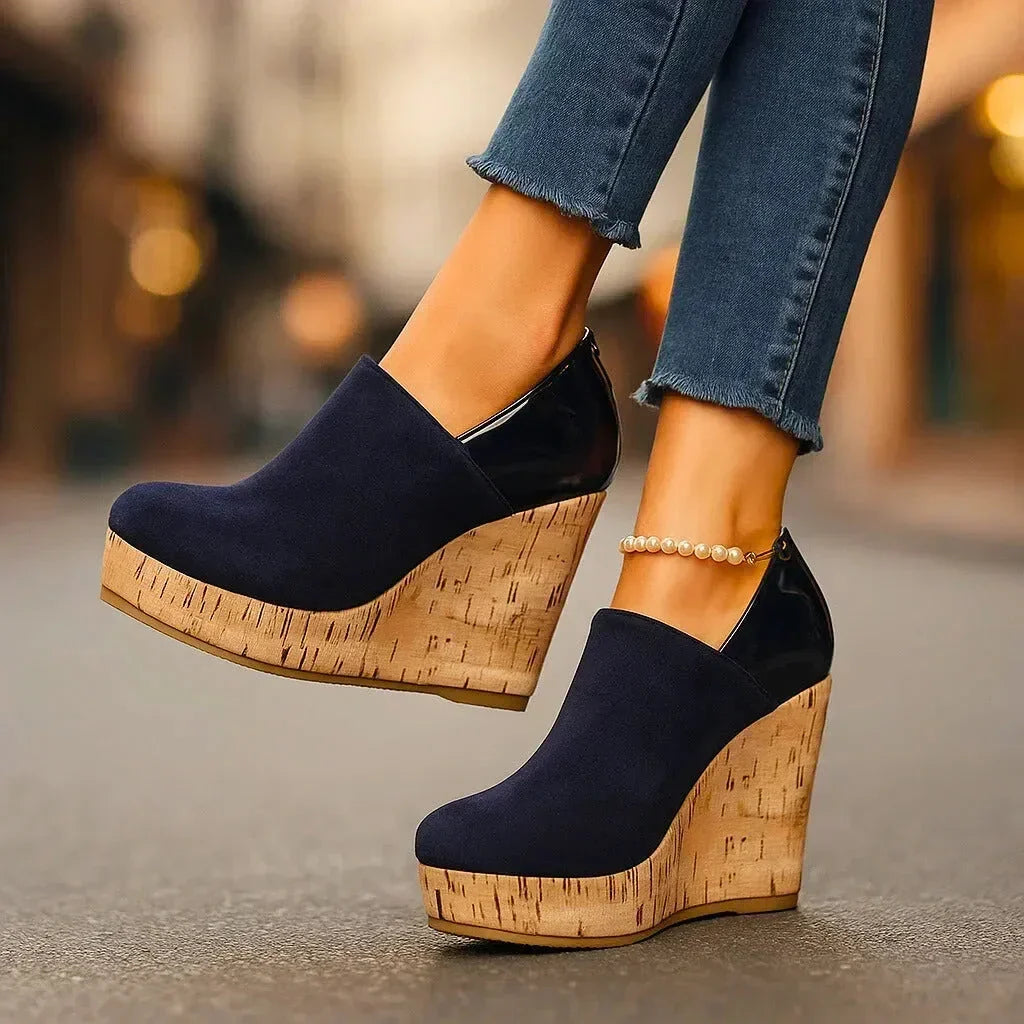 Maisie | Sleek Platform Wedge Ankle Boots