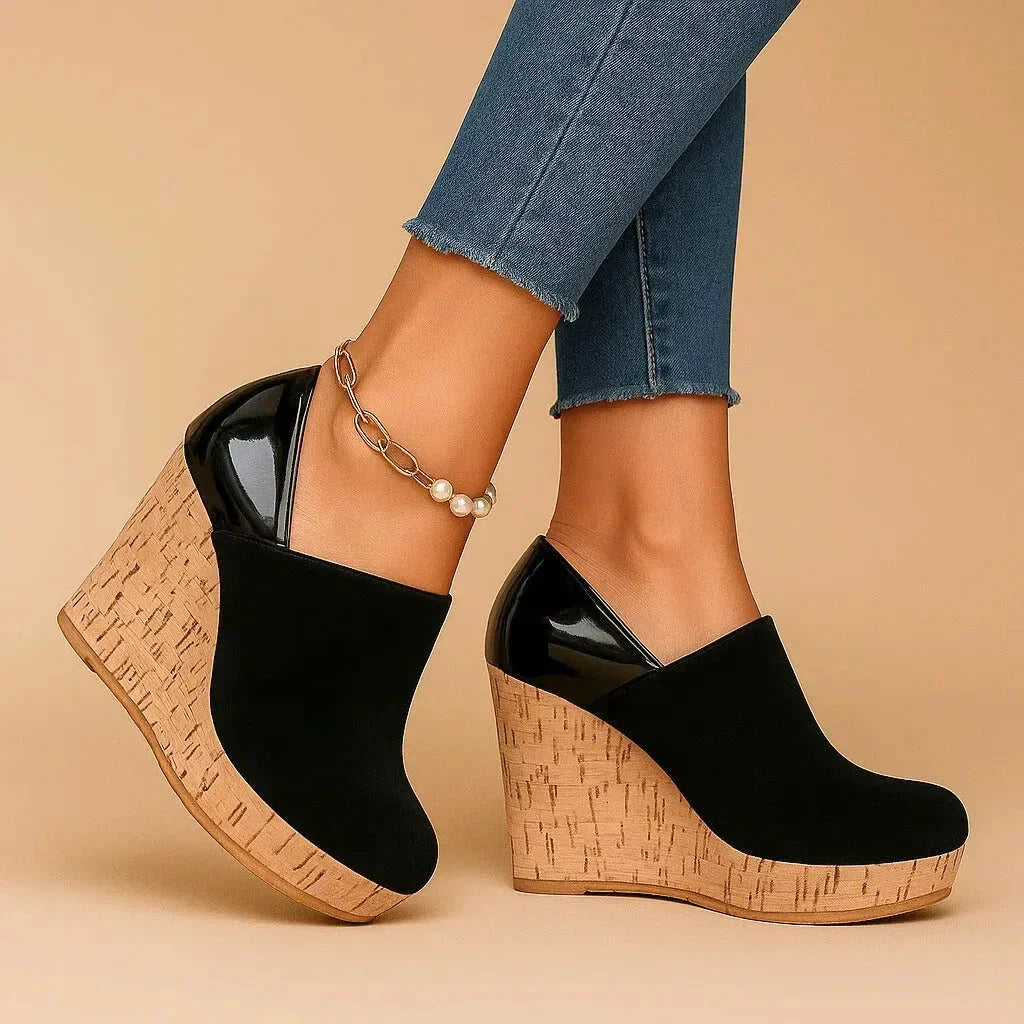 Maisie | Sleek Platform Wedge Ankle Boots