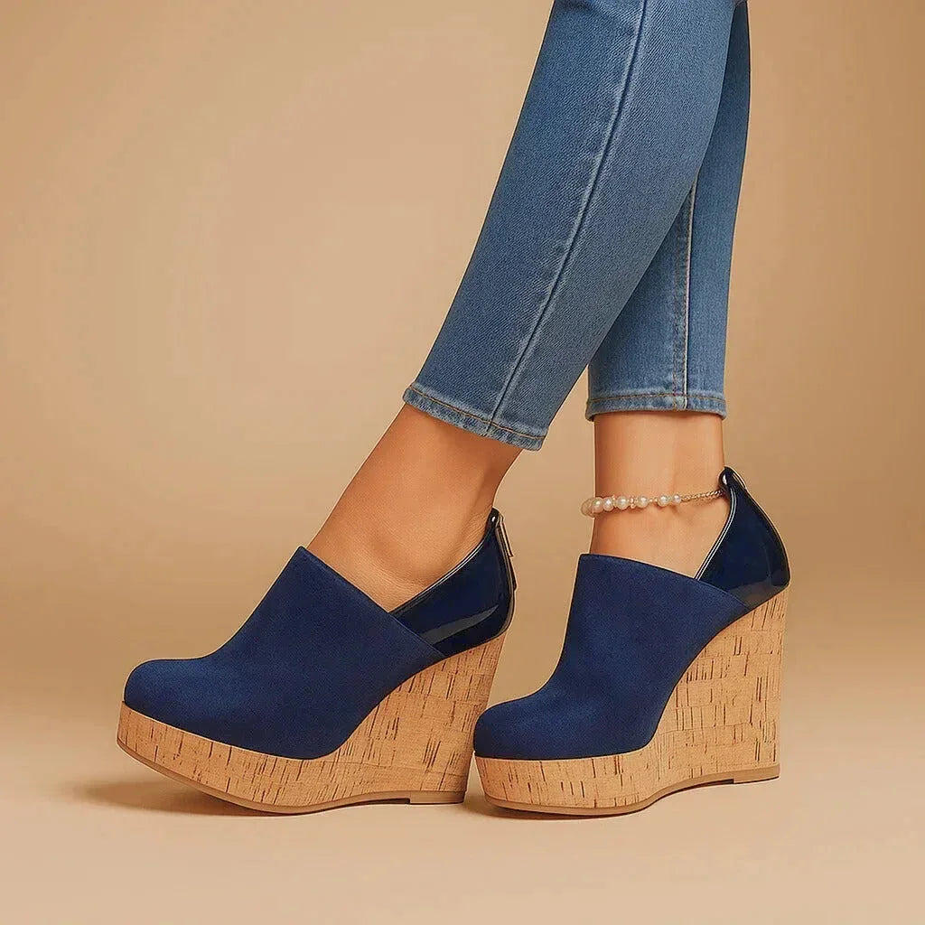 Maisie | Sleek Platform Wedge Ankle Boots