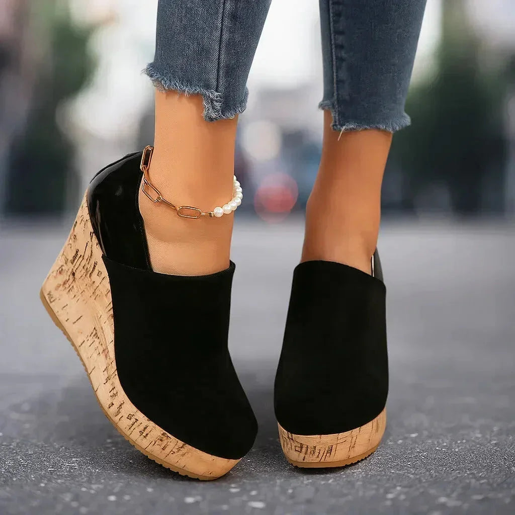 Maisie | Sleek Platform Wedge Ankle Boots