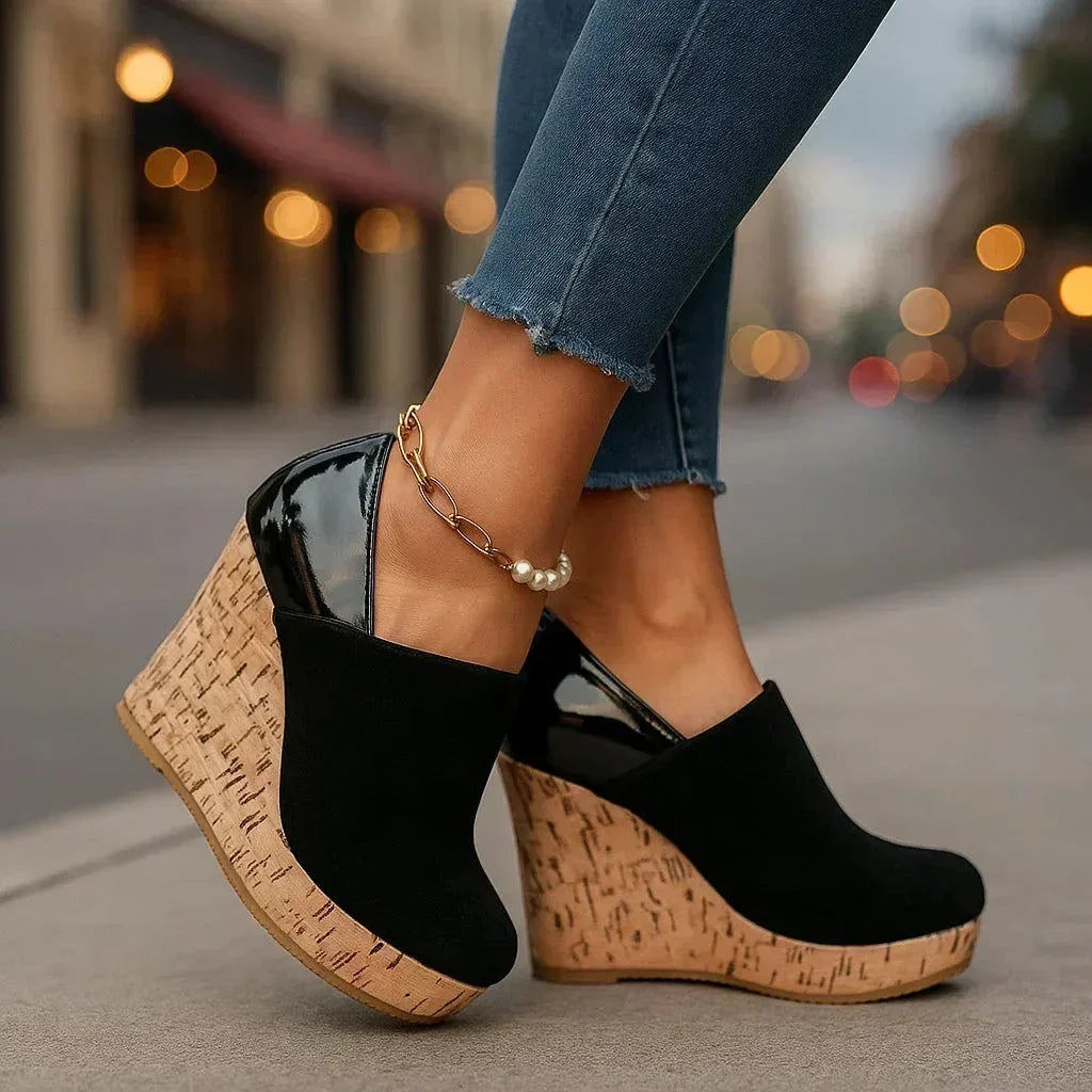 Maisie | Sleek Platform Wedge Ankle Boots