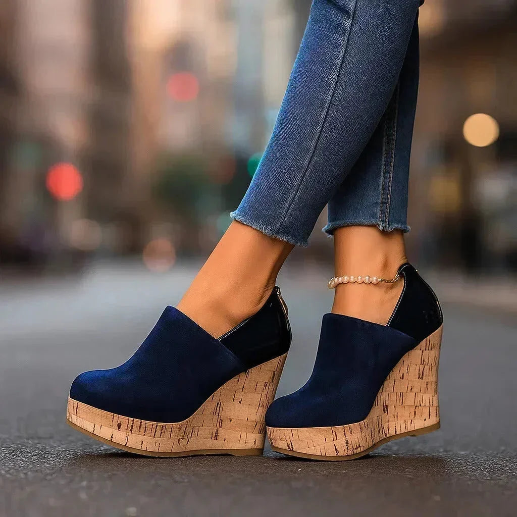 Maisie | Sleek Platform Wedge Ankle Boots
