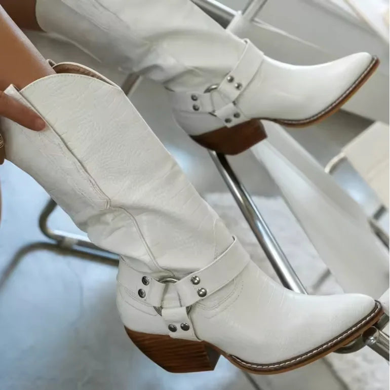 Paloma | Bold Cow-Print Cowboy Boots