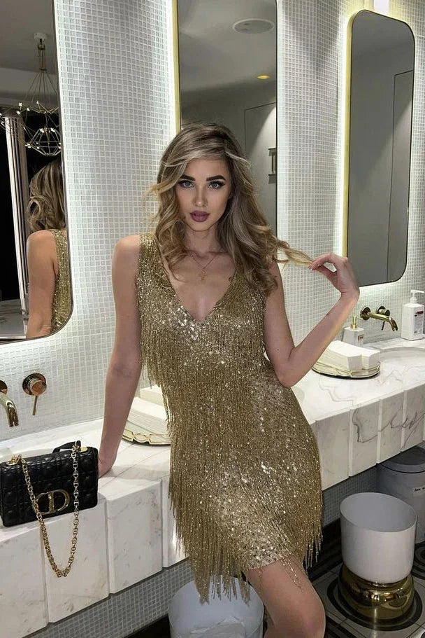 Zafira | All-Over Sequin Women's Party Dress