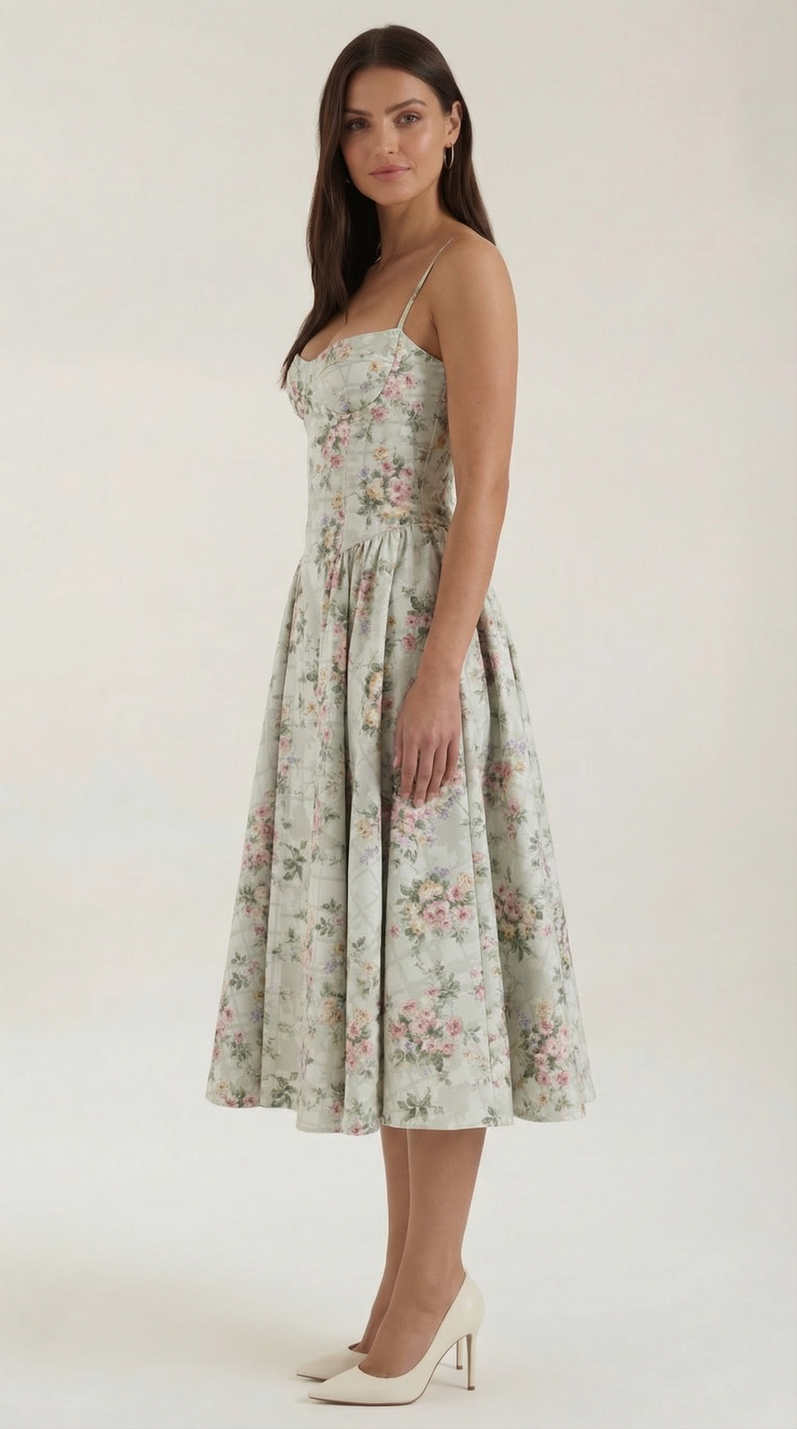 Ulva | Floral Corset Women's Party Dress