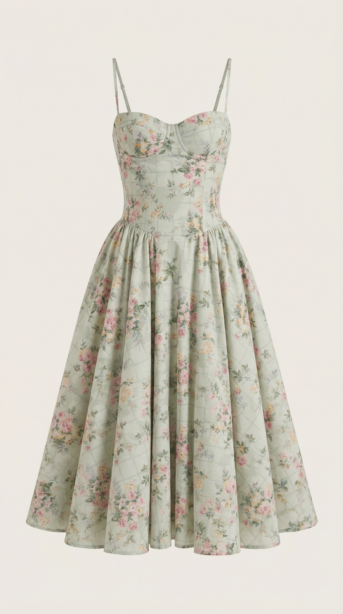 Ulva | Floral Corset Women's Party Dress