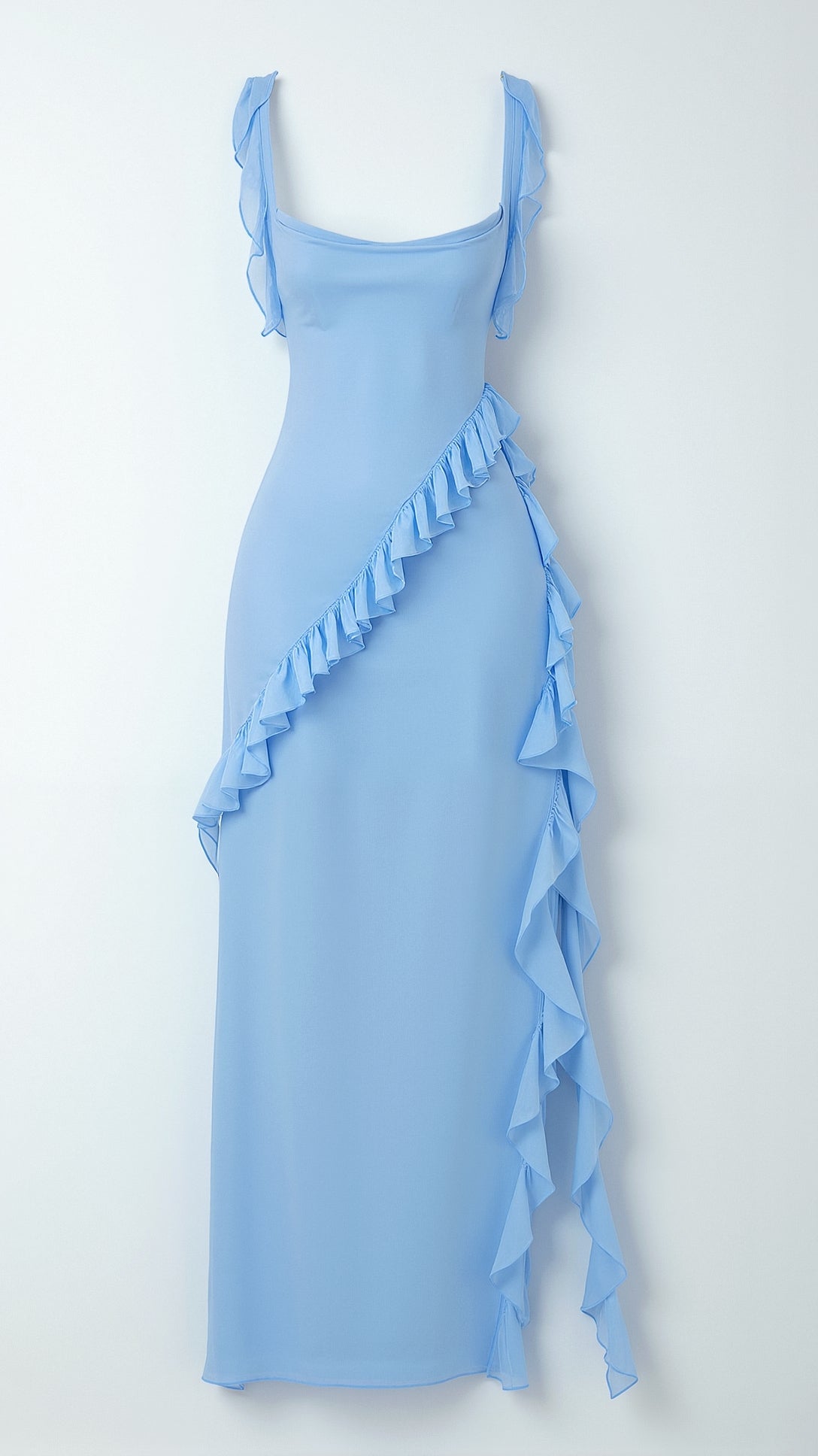Amara | Ruffle Front-Slit Women's Party Dress