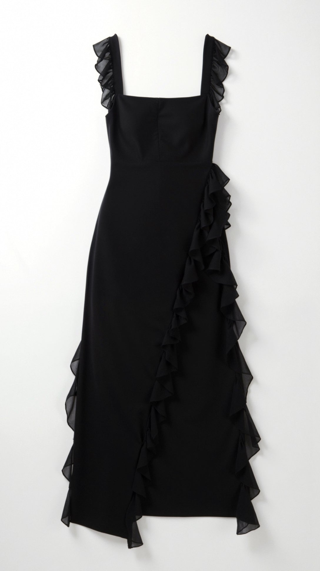 Amara | Ruffle Front-Slit Women's Party Dress