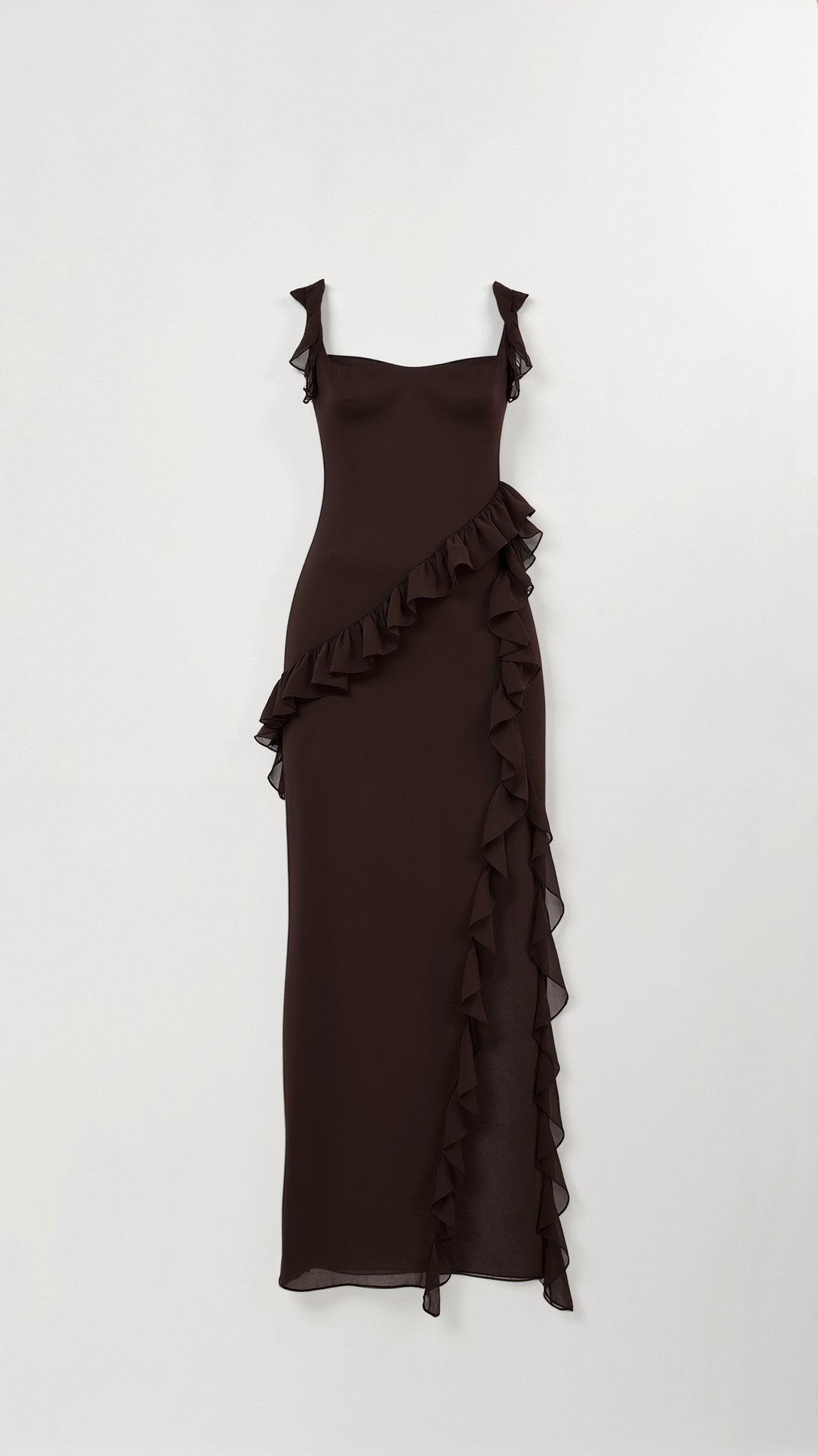 Amara | Ruffle Front-Slit Women's Party Dress