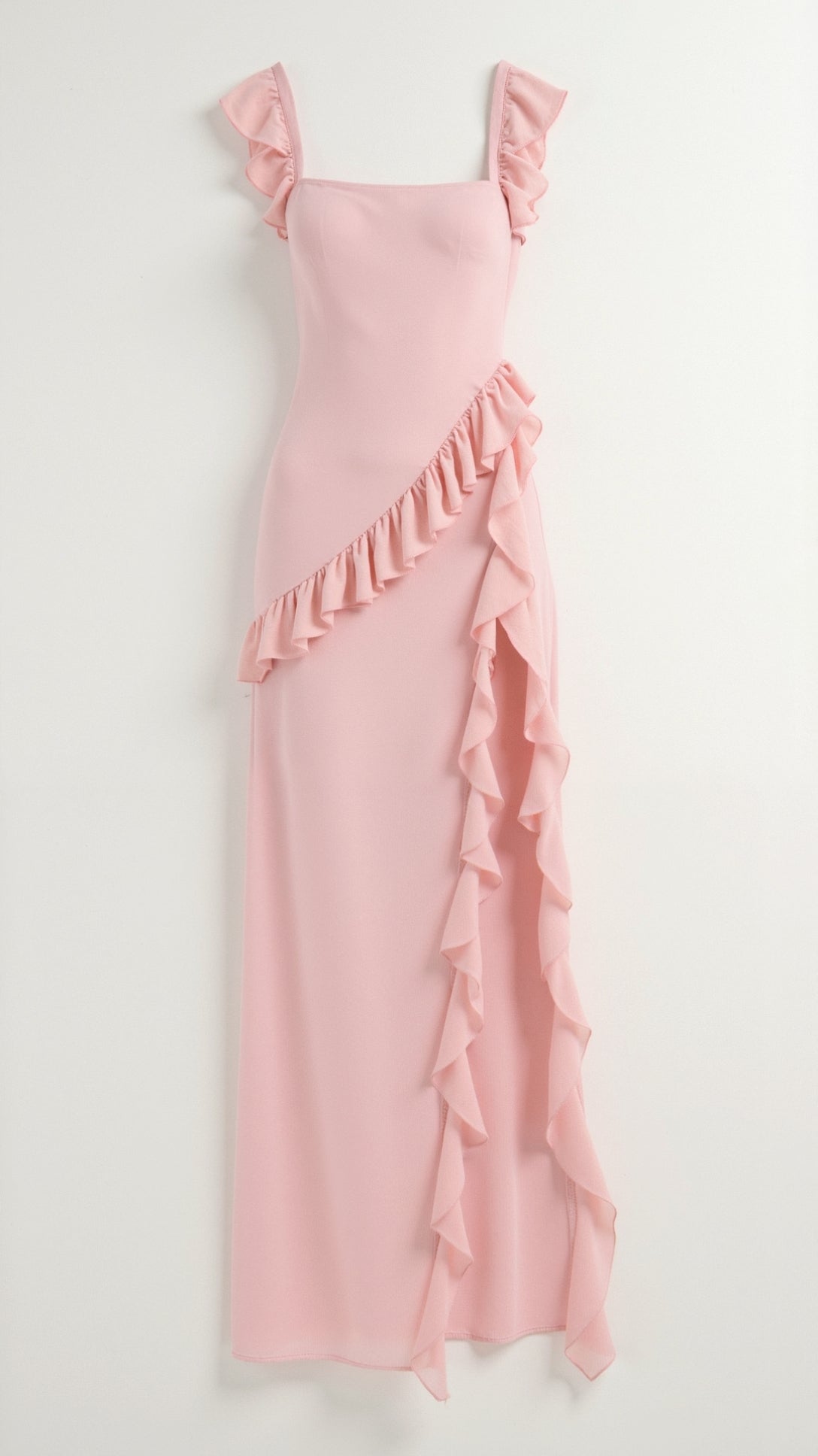 Amara | Ruffle Front-Slit Women's Party Dress
