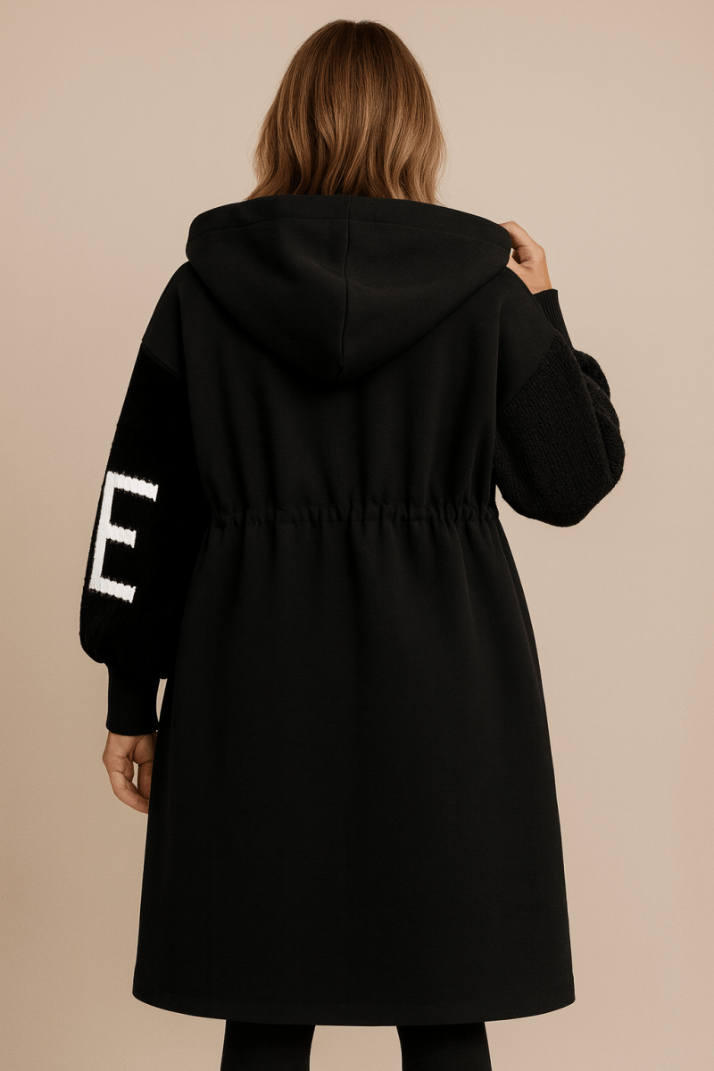 Romilly | Oversized Longline Hooded Wool-Look Coat
