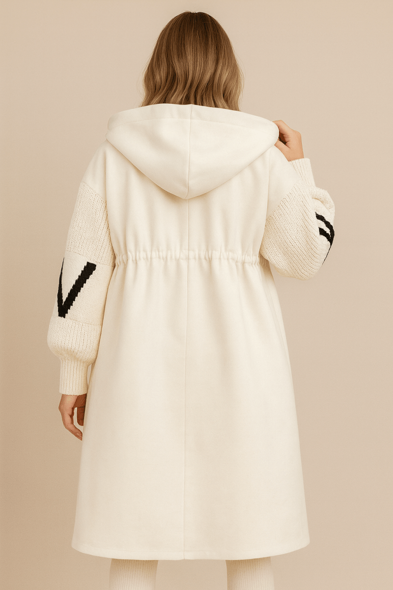 Romilly | Oversized Longline Hooded Wool-Look Coat