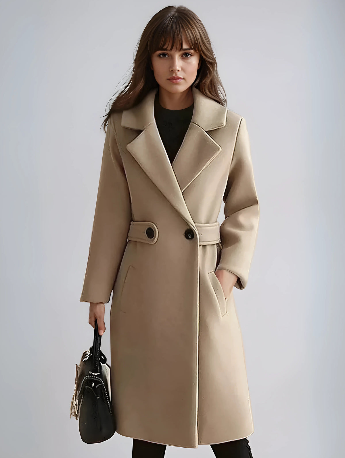 Eleanor | Tailored Trench Coat with Waist Belt for Winter