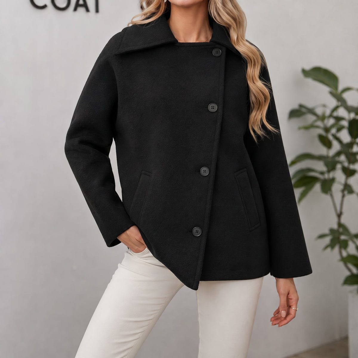 Elvara | Oversized Longline Cocoon Notch-Collar Winter Coat