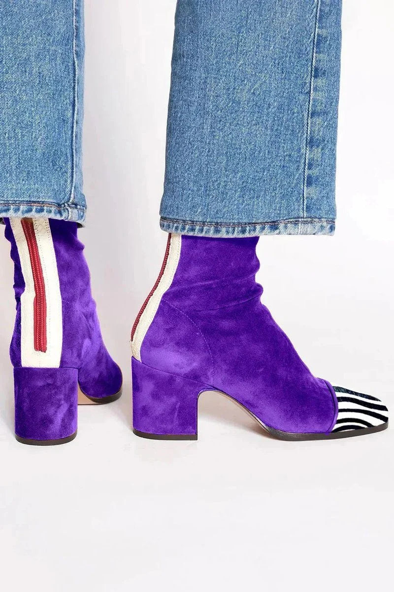 Perrie | Bold Leopard Toe Ankle Boots