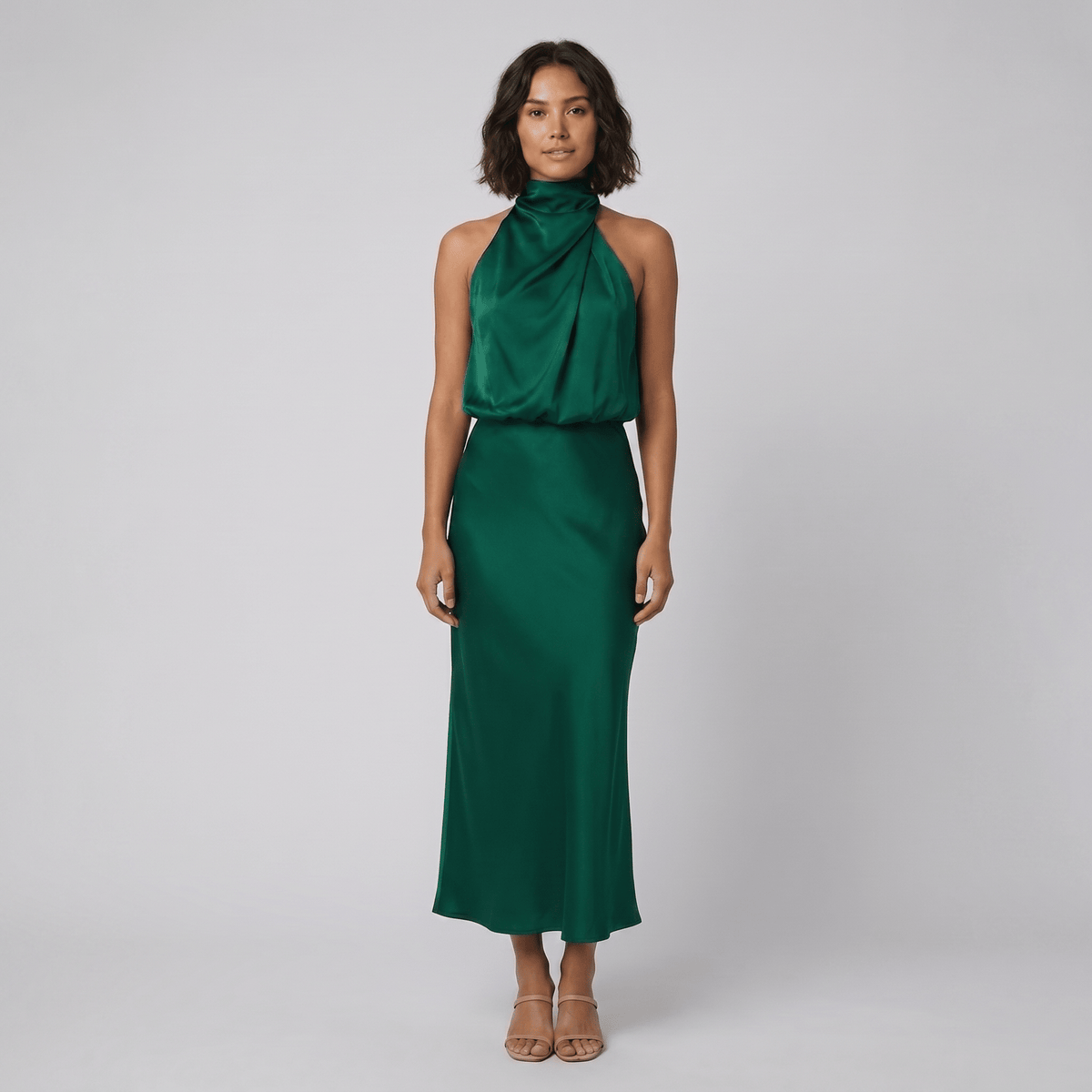 Sabrielle | Satin Halter Women's Party Dress