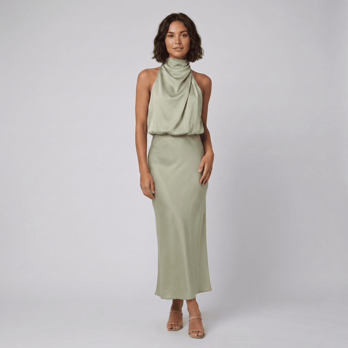 Sabrielle | Satin Halter Women's Party Dress