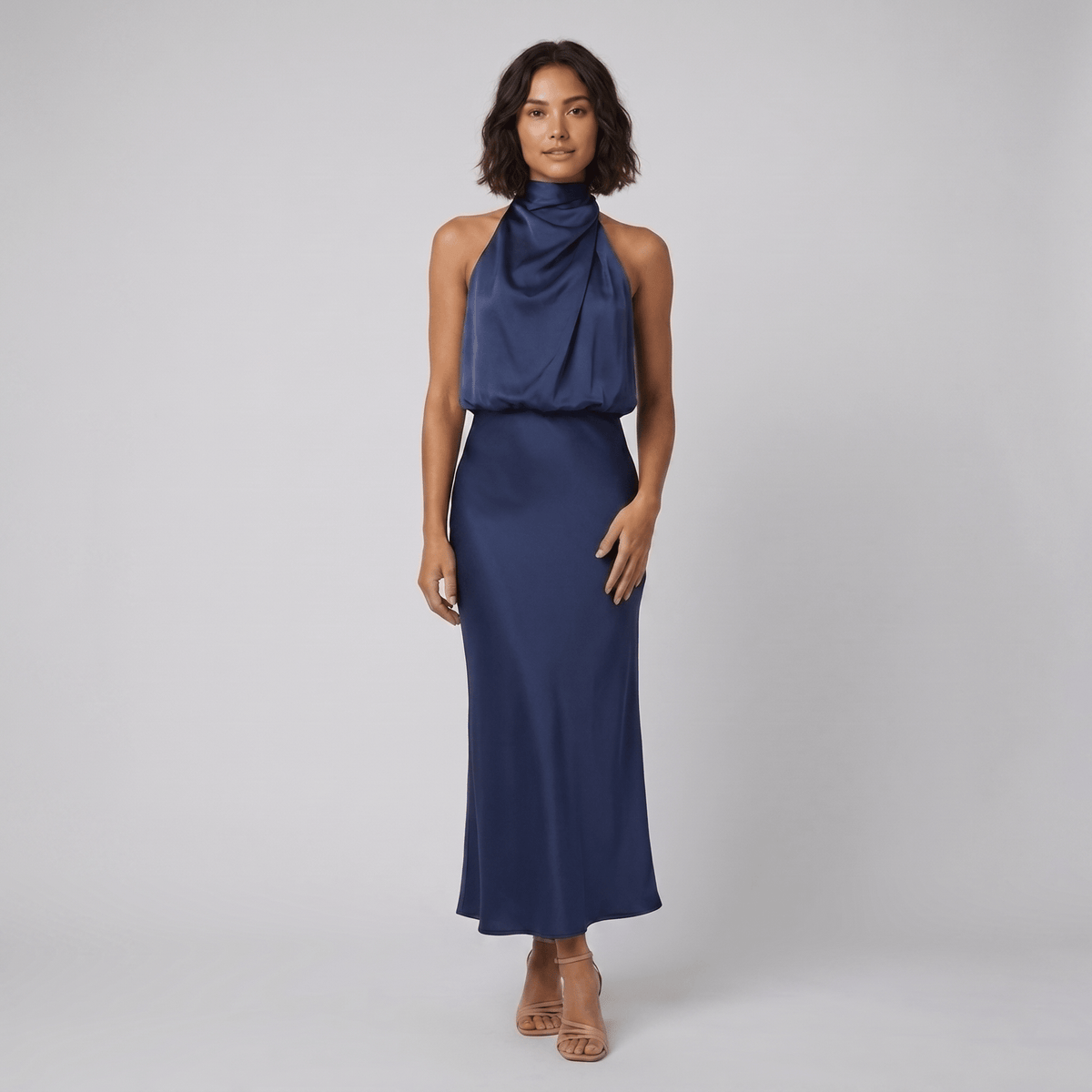Sabrielle | Satin Halter Women's Party Dress