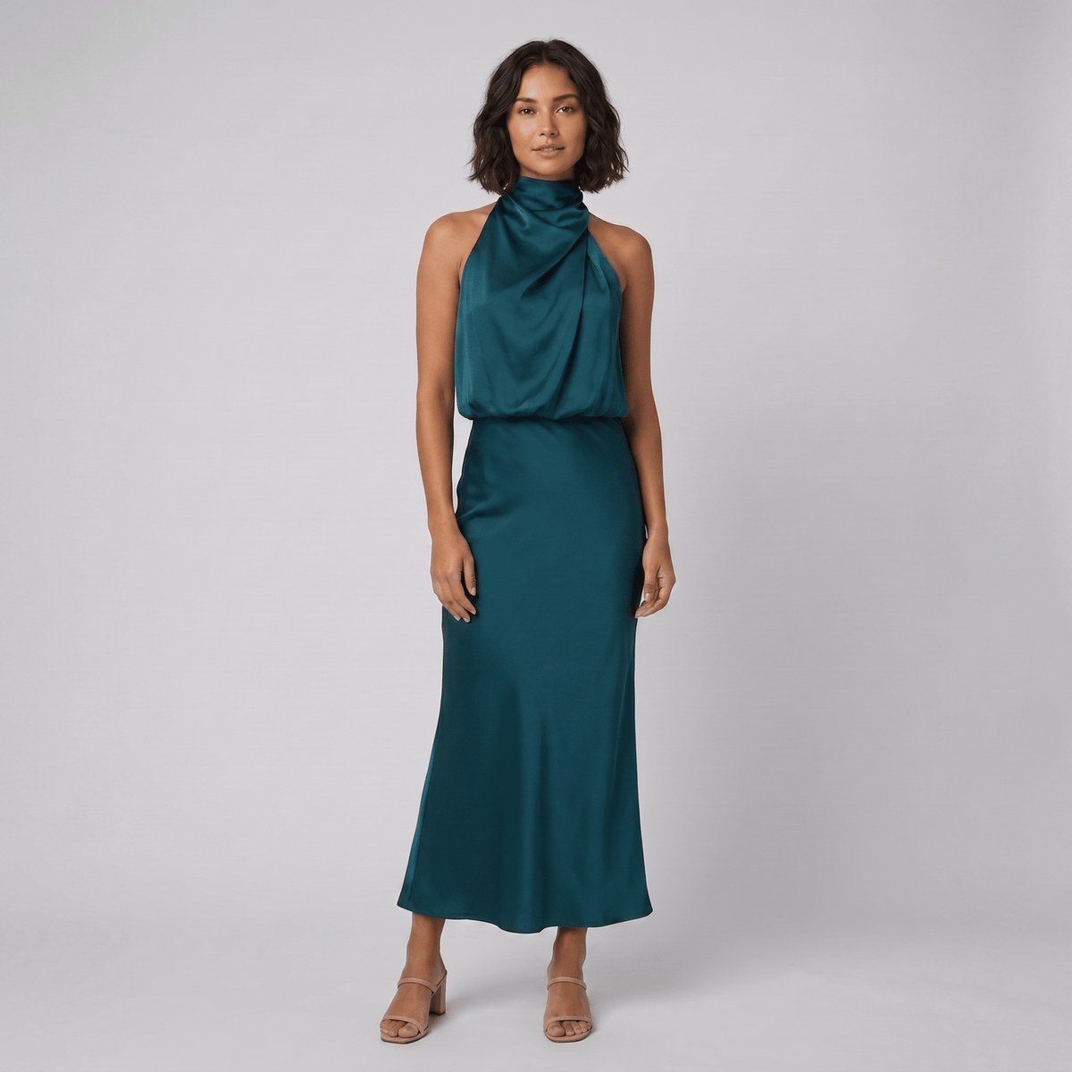 Sabrielle | Satin Halter Women's Party Dress