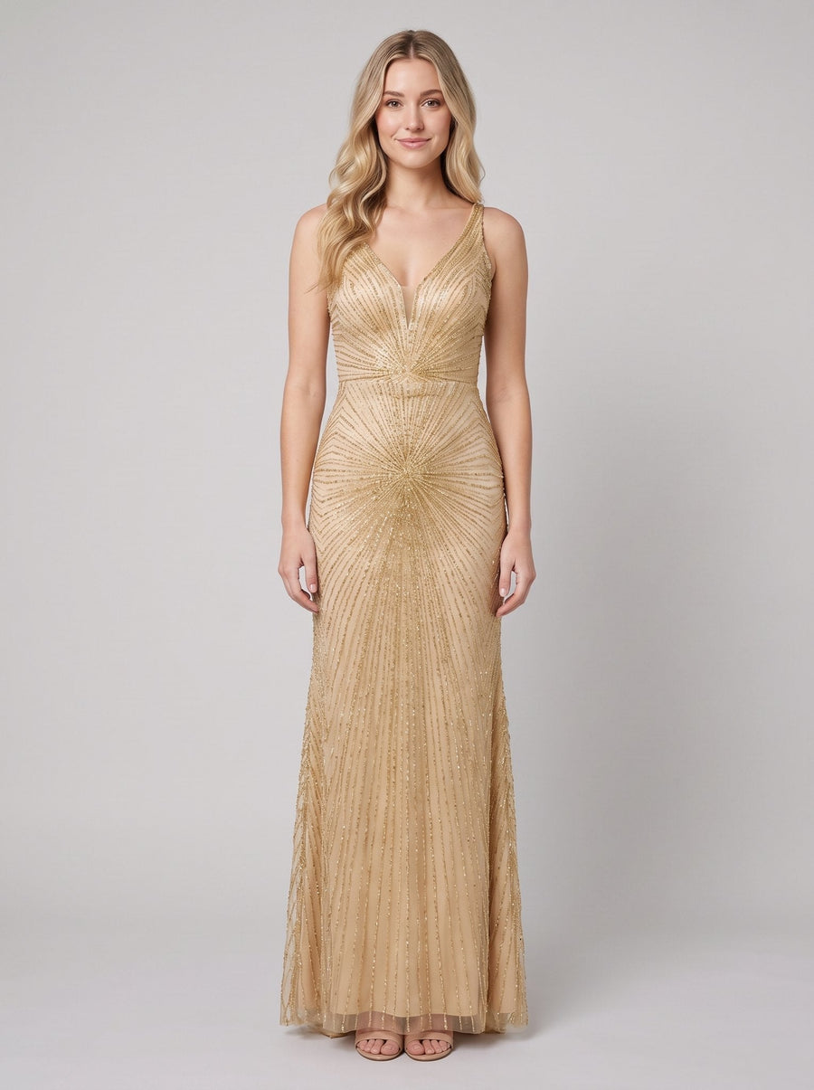 Isadora | Beaded Fit-and-Flare Women's Party Dress