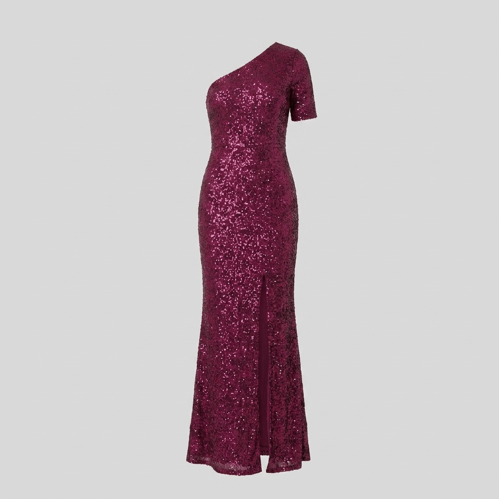 Rosamund | Red Sequin One-Shoulder Women's Party Dress