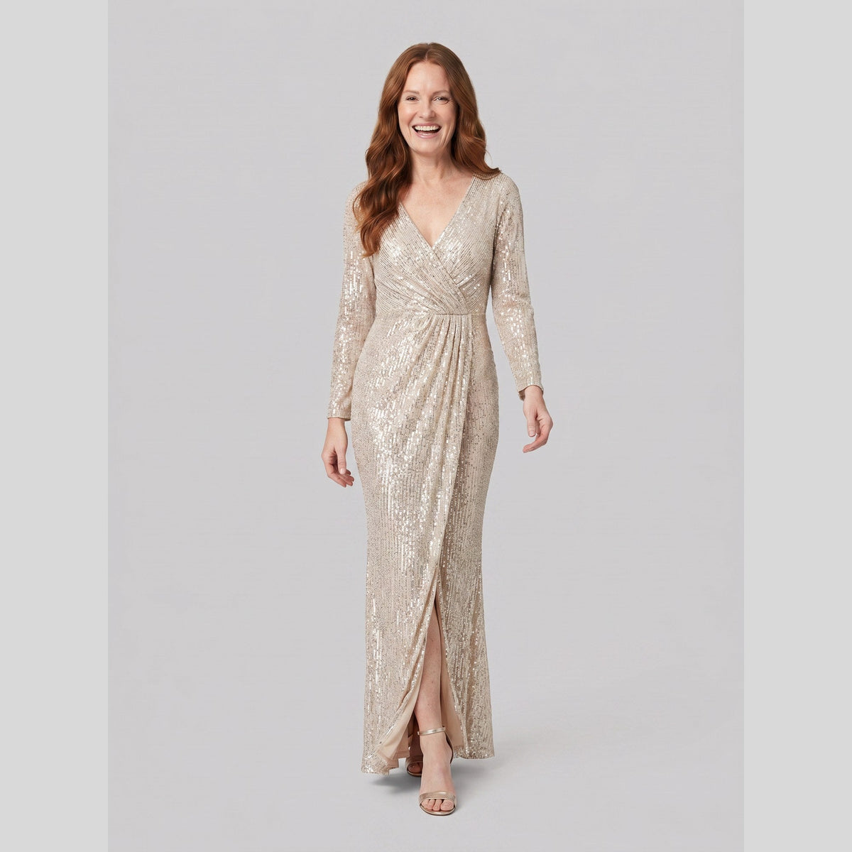 Henriette | Burgundy Sequin Women's Party Dress