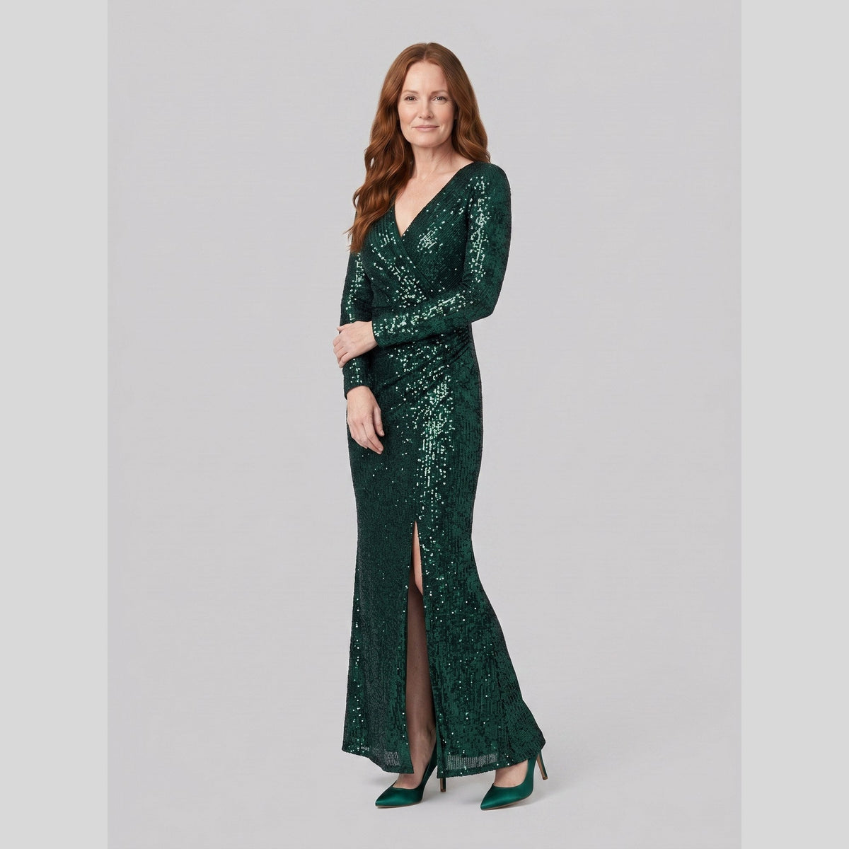 Henriette | Burgundy Sequin Women's Party Dress
