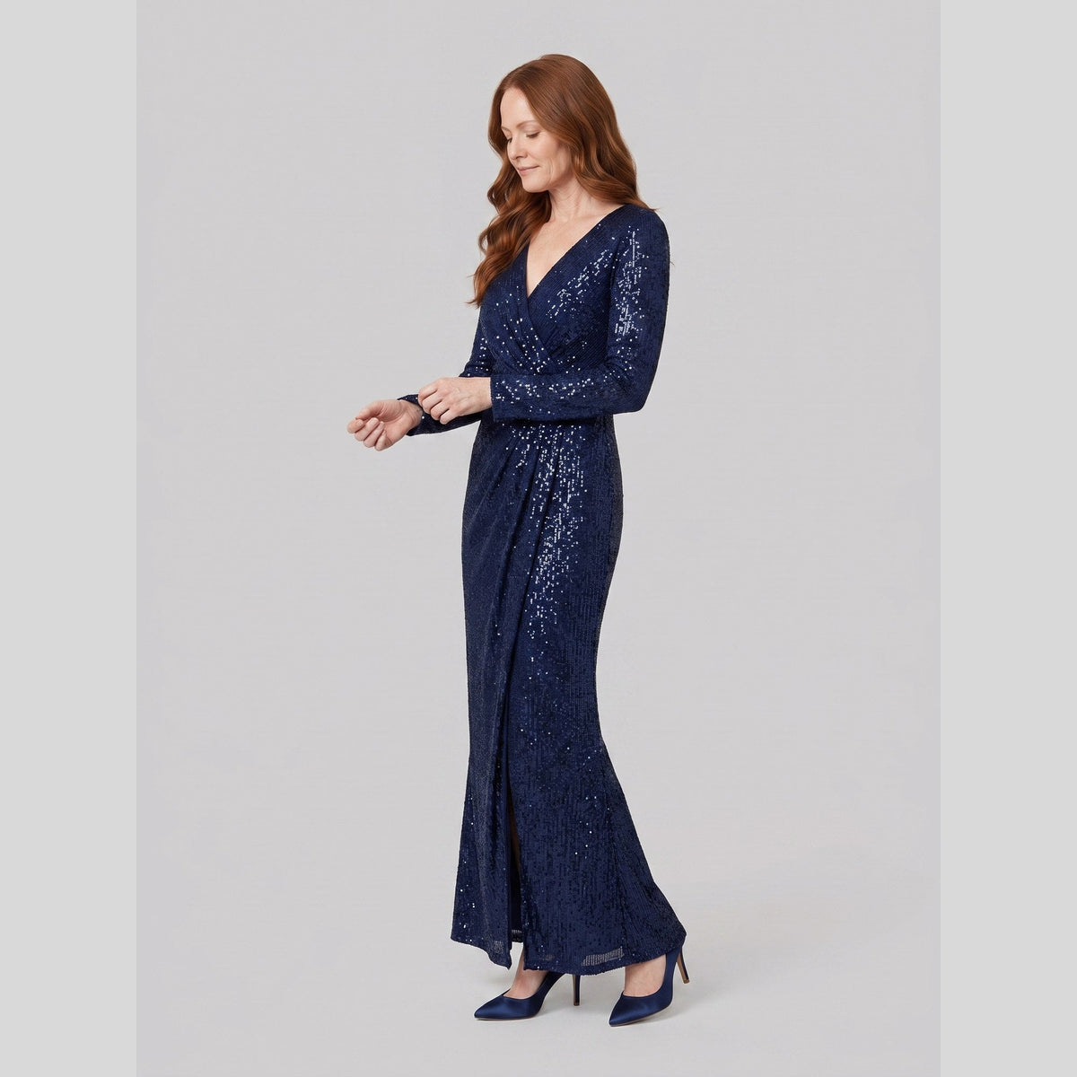 Henriette | Burgundy Sequin Women's Party Dress