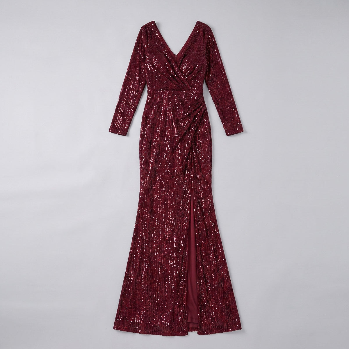 Henriette | Burgundy Sequin Women's Party Dress