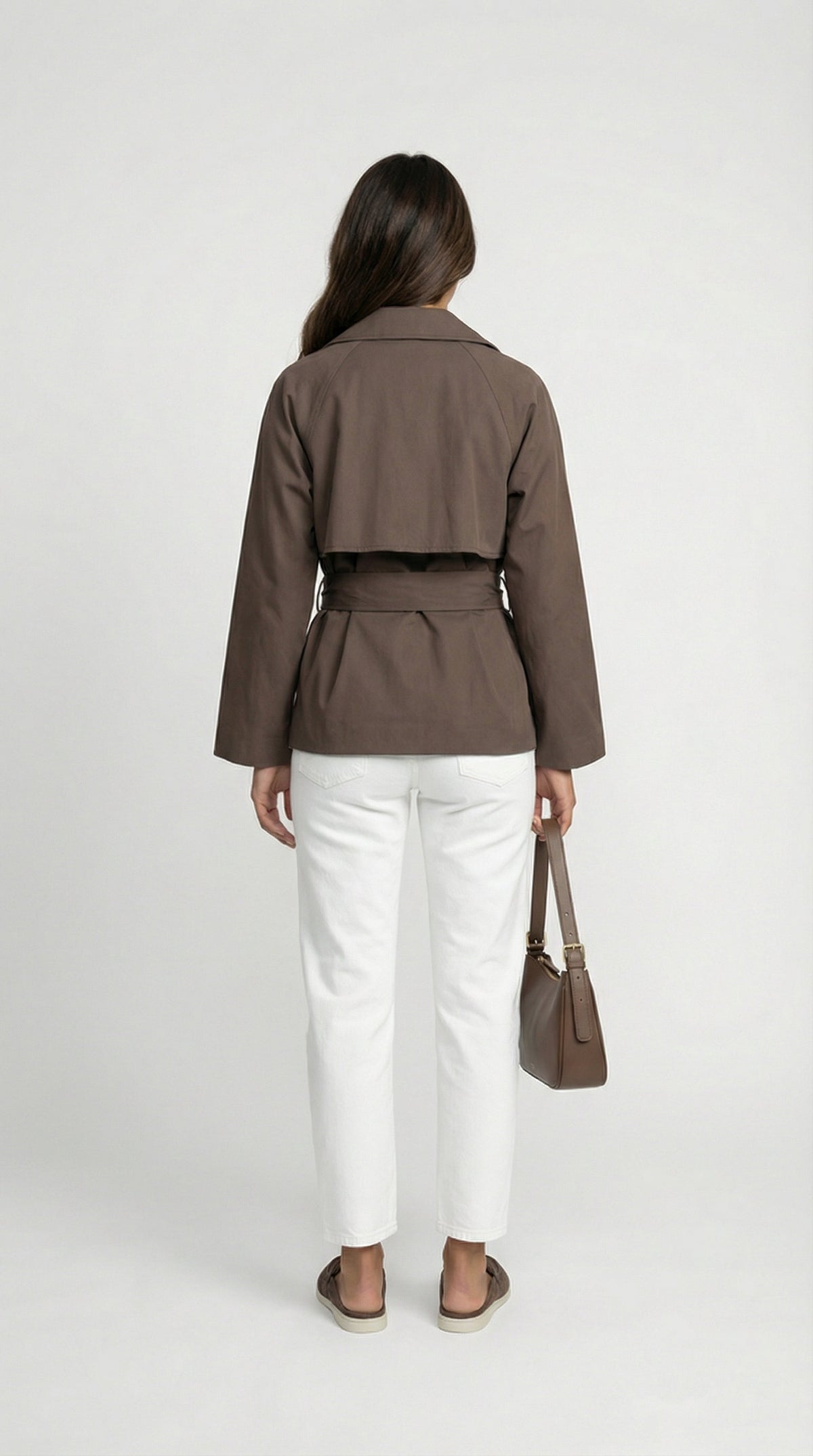 Montrelle | Double Breasted Belted Trench Coat